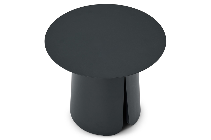 Avila bijzettafel in zwart aluminium - Dia. 45 x H 39 cm