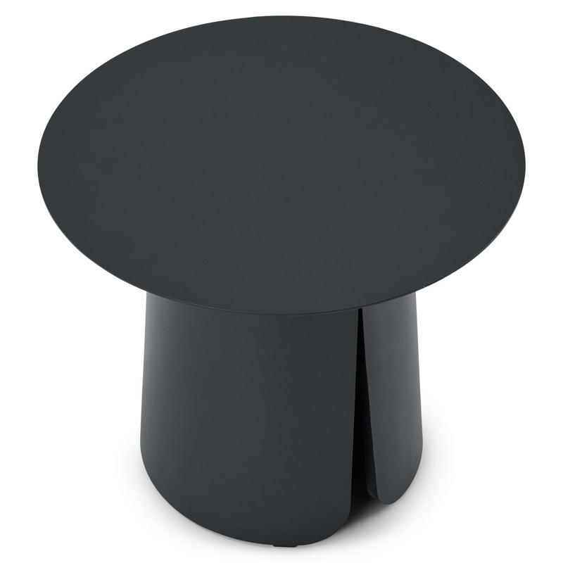 Avila bijzettafel in zwart aluminium - Dia. 45 x H 39 cm