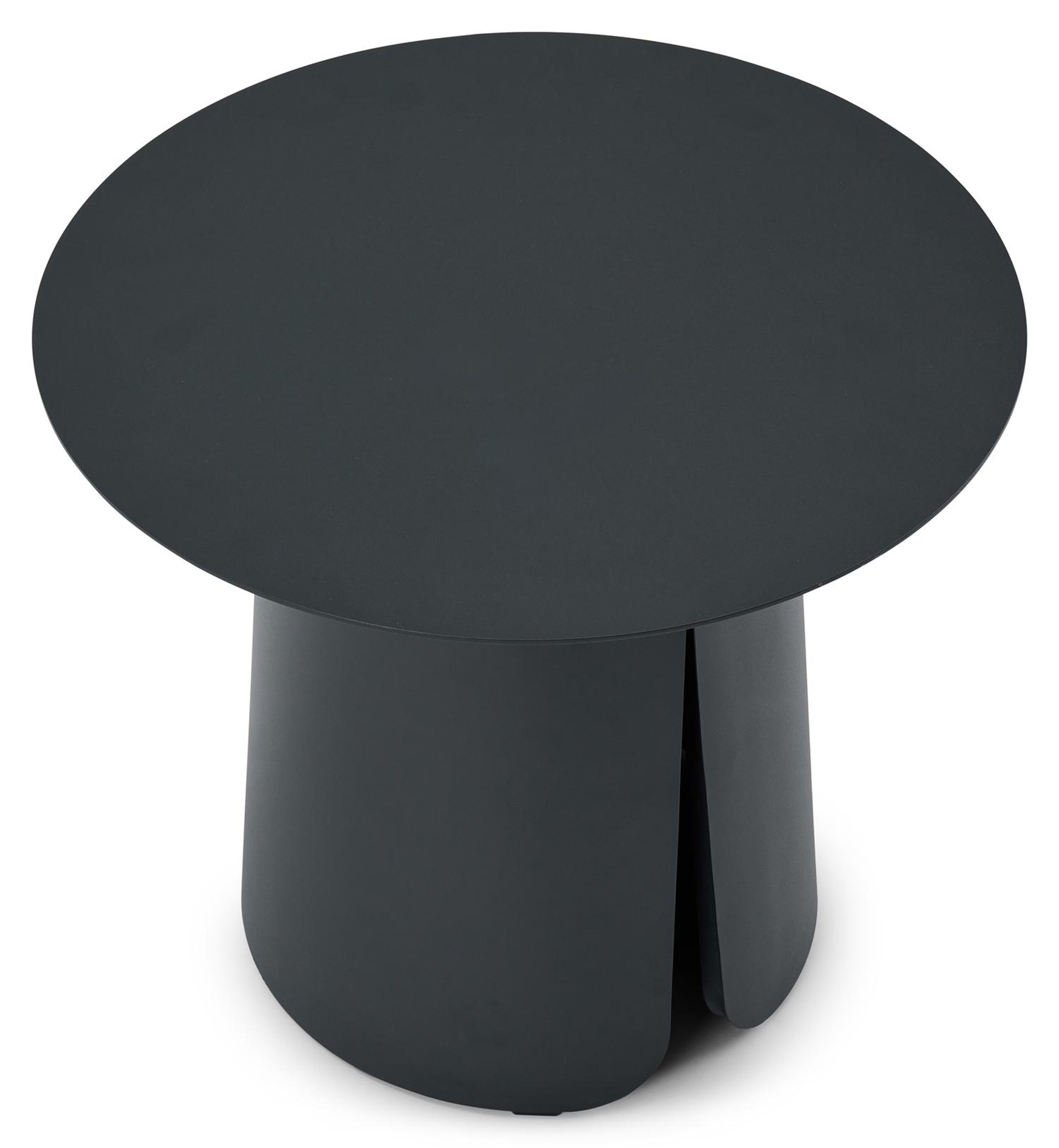 Avila bijzettafel in zwart aluminium - Dia. 45 x H 39 cm