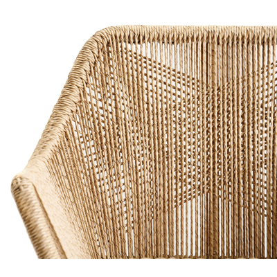 Borgo barstoel in teak en naturel wicker