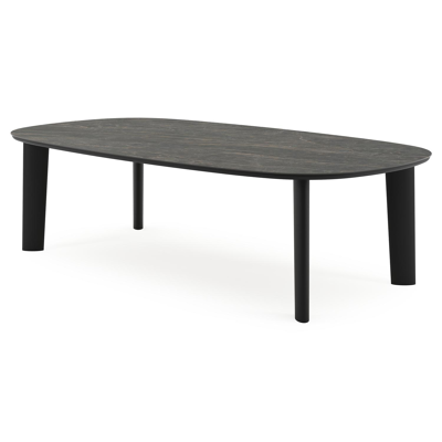 Amico tuintafel bombo xl in zwart aluminium en volkeramiek Black Obsession - L 270 x B 148 x H 73.5 cm