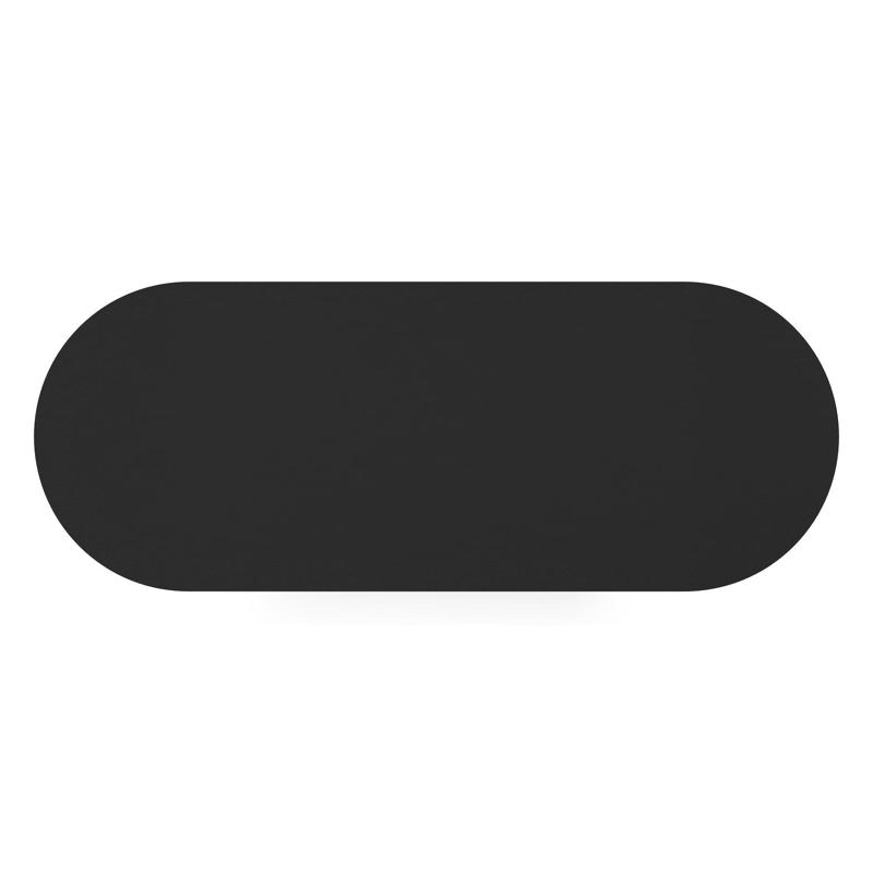 Table de jardin Donato en aluminium noir et céramique pleine nero black - Lg 260 x Larg. 100 x H 74 cm