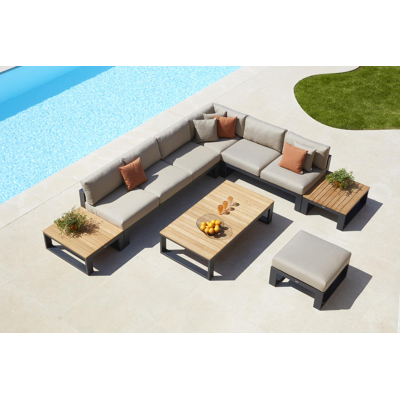 Sierkussen 45 x 45 cm in all weather sunbrella® luxe natte heather grey