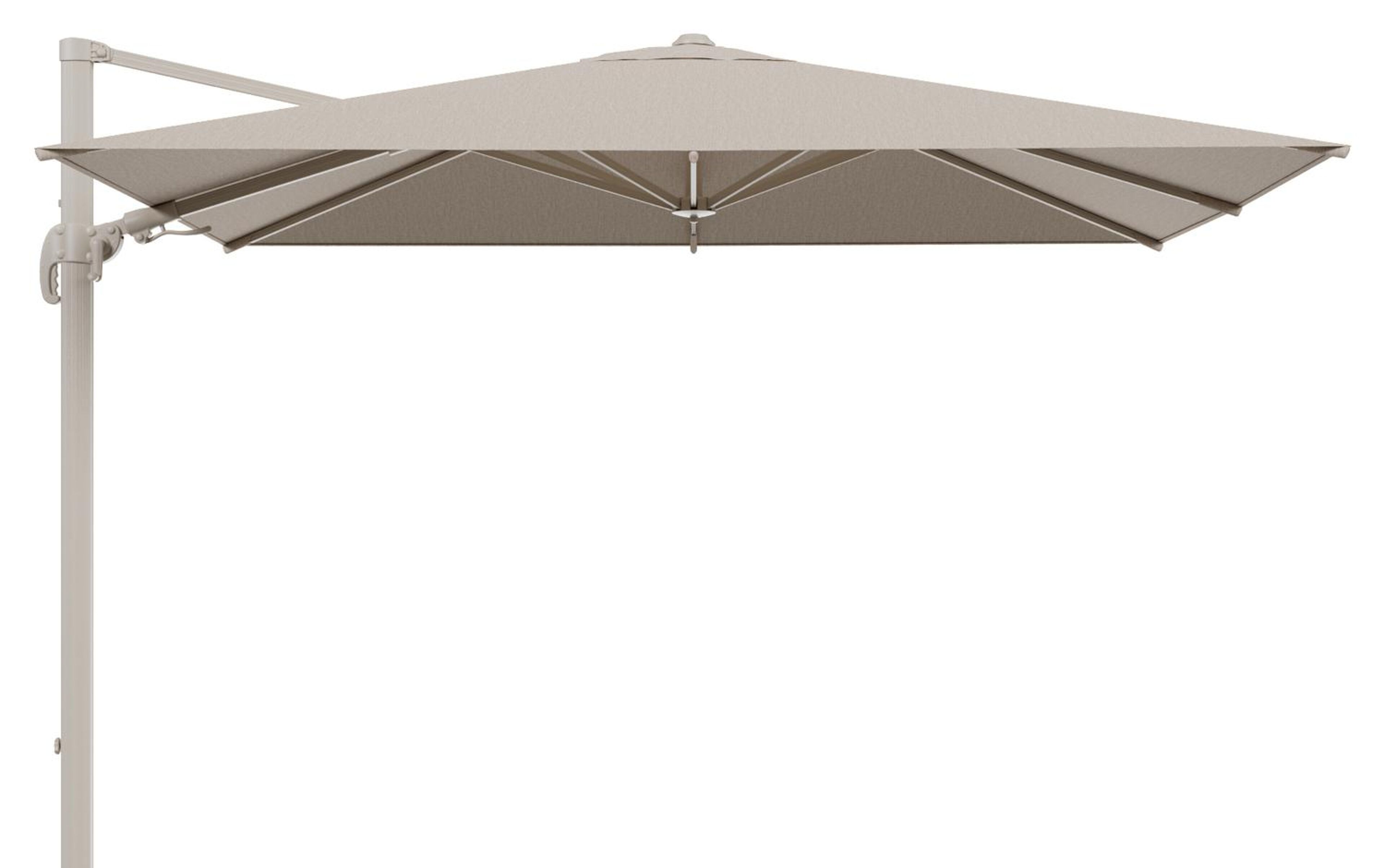 Avola zweefparasol met tiltfunctie in beige aluminium en rustic Weather+Softtouch parasoldoek - L1 200 x L2 300 cm (zonder voet)