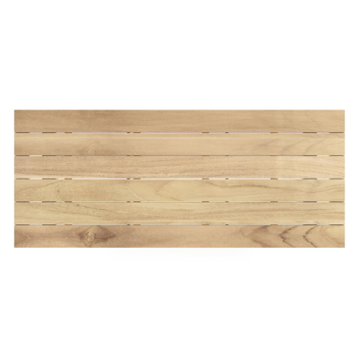 Cesano tuintafel rechthoekig in wit aluminium en teak - L 240 x B 100 x H 75 cm