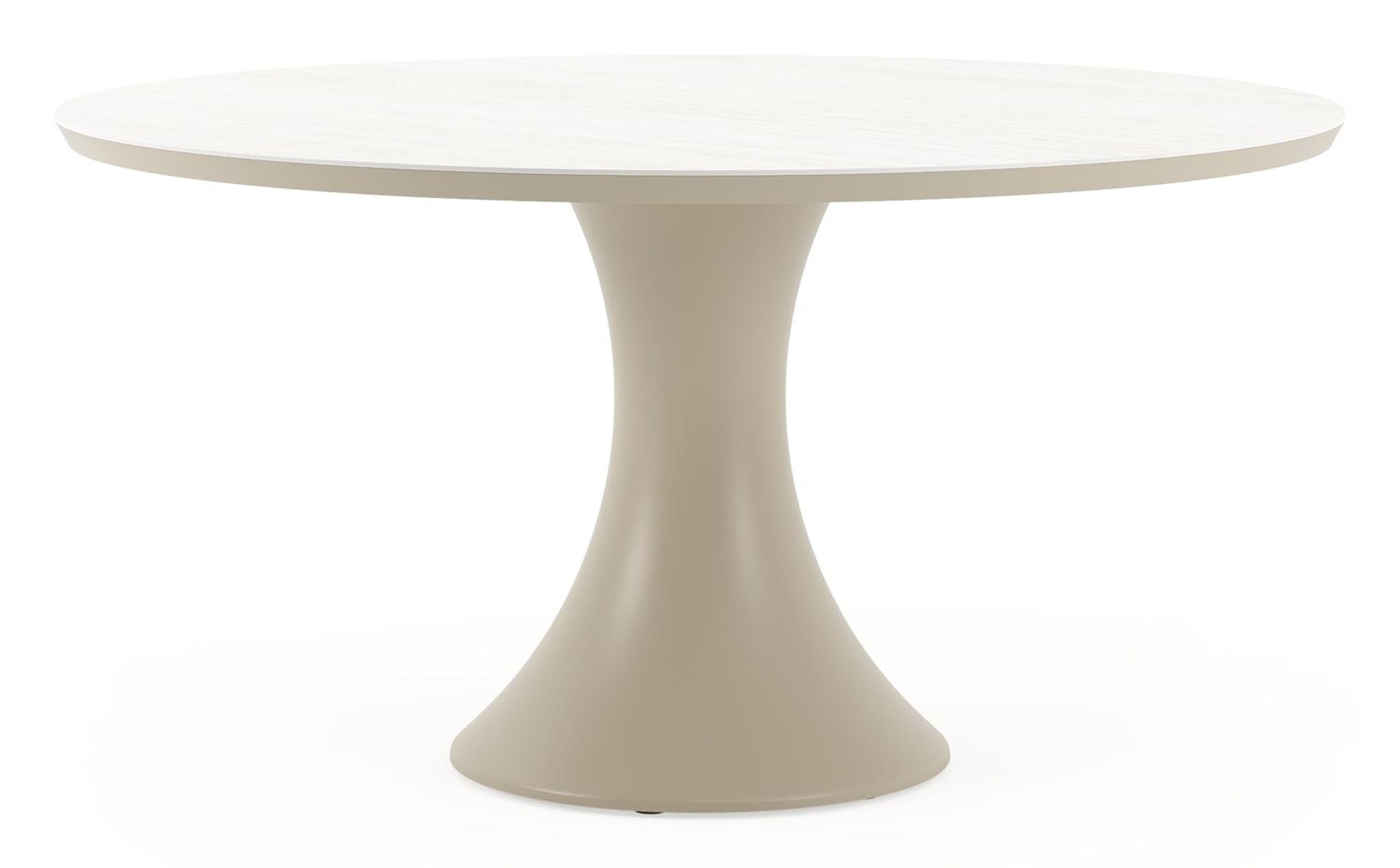 Fano tuintafel rond in beige aluminium en volkeramiek Rapolano dia. 148 cm