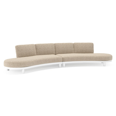 Donato loungebank in wit aluminium met all weather cosytica Bora Jungle kussen