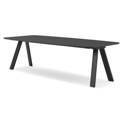 Cesano tuintafel in zwart aluminium en volkeramiek nero black - L 255 x B 115 x H 75 cm