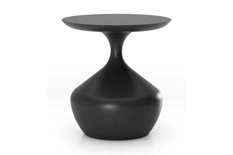 Bomero bijzettafel in zwart aluminium - Dia. 48 x H 50 cm