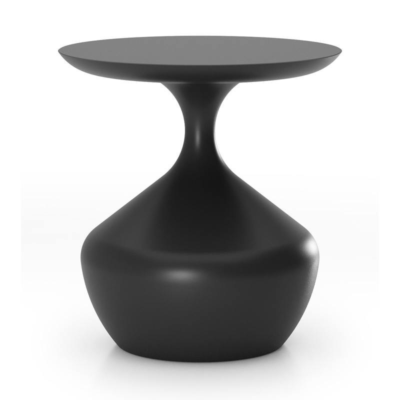 Bomero bijzettafel in zwart aluminium - Dia. 48 x H 50 cm