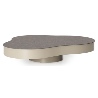 Lomano loungetafel cloud in beige aluminium en aluminium Wulong - L 131 x B 108 x H 25 cm