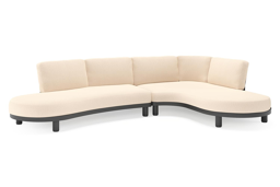 Chaise longue links + 2-zit organisch