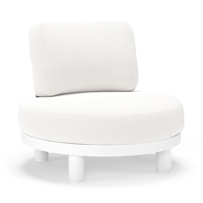 Donato loungestoel in wit aluminium met all weather solica Soul Optik kussen