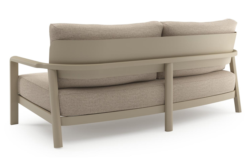 Salamanca loungebank in beige aluminium met rustic weather+ softtouch kussen