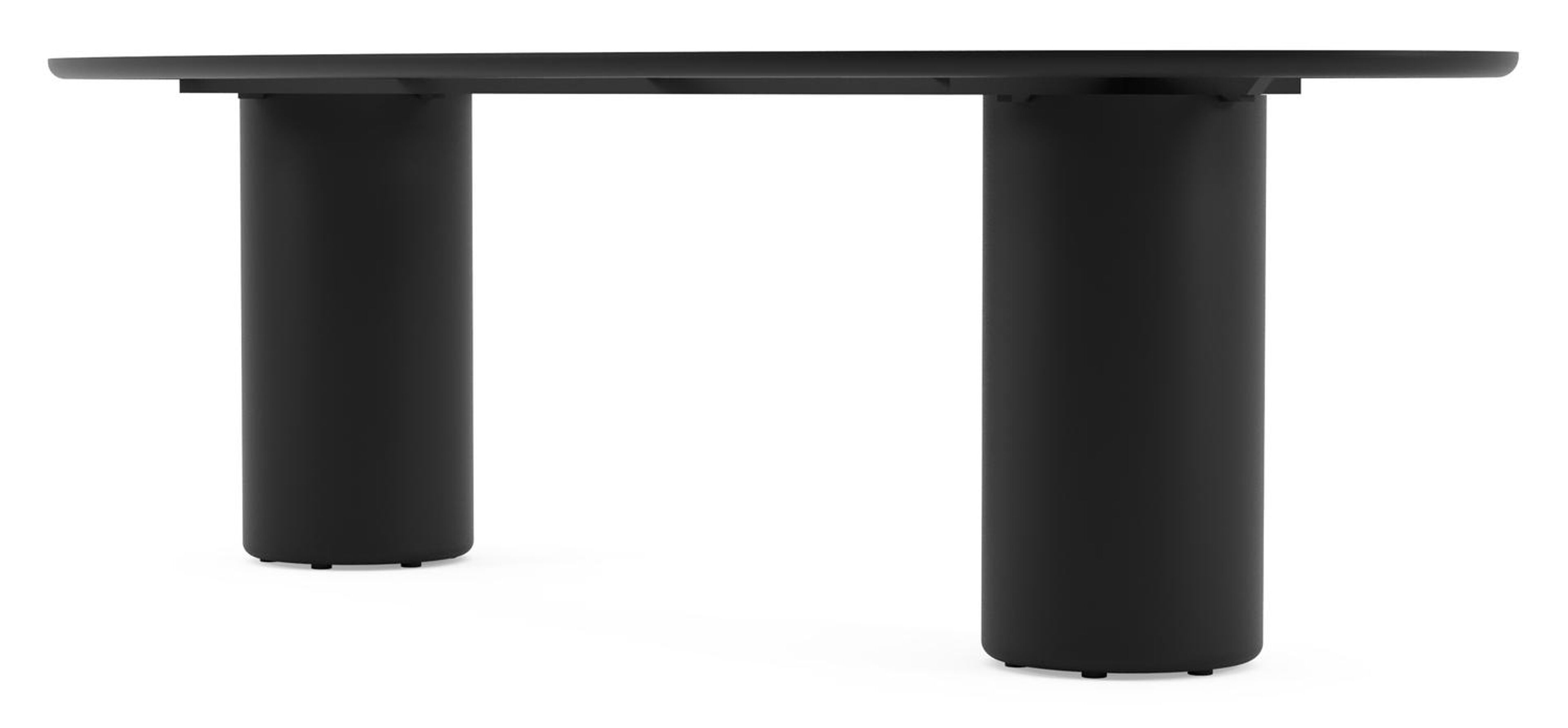 Amico tuintafel ovaal in zwart aluminium en volkeramiek Colorado Dunes - L 260 x B 125 x H 73.5 cm