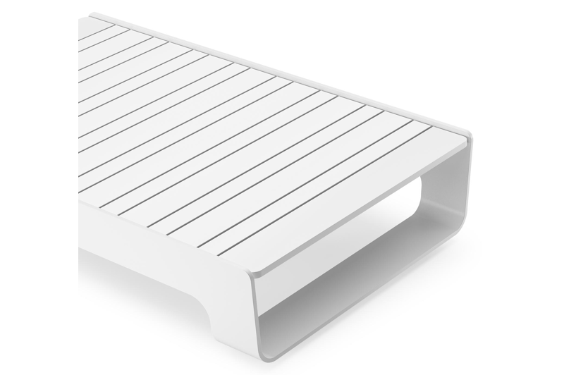 Atessa loungetafel in wit aluminium - L 117,5 x B 70 x H 30 cm