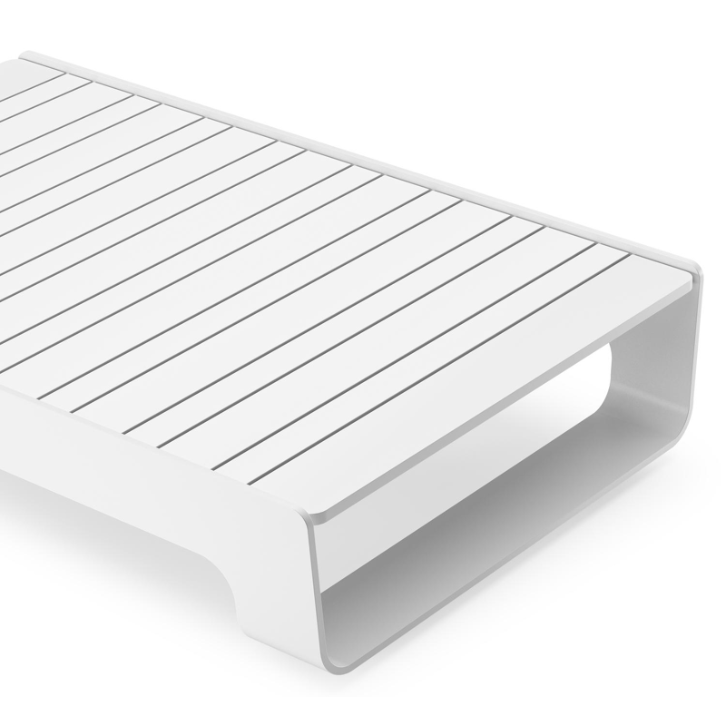 Atessa loungetafel in wit aluminium - L 117,5 x B 70 x H 30 cm