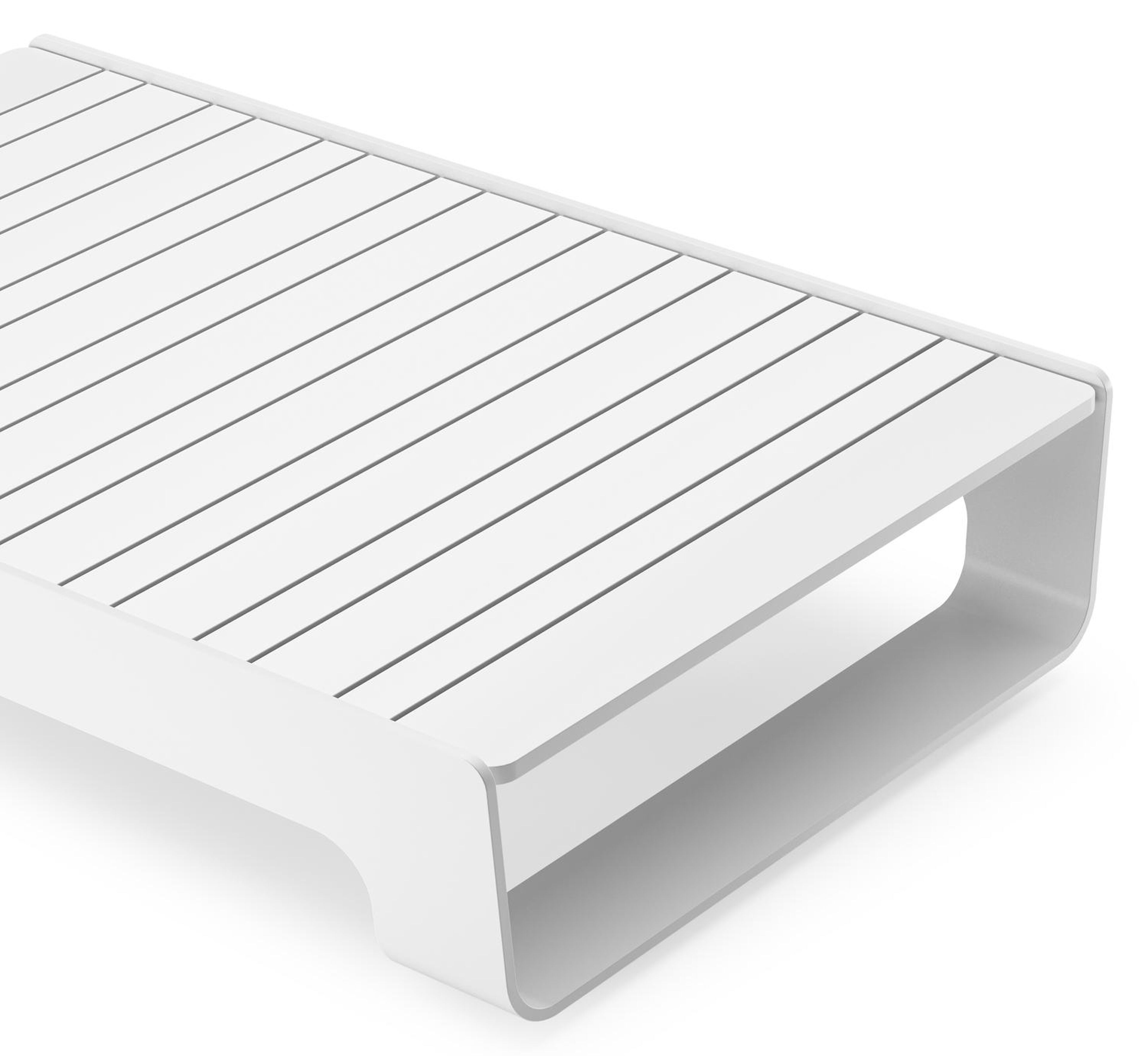 Atessa loungetafel in wit aluminium - L 117,5 x B 70 x H 30 cm