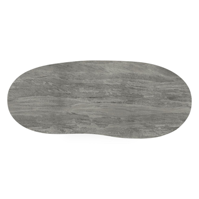 Organo tuintafel organisch in zwart aluminium en volkeramiek Aspen Grey L 280 x B 120 x H 74 cm