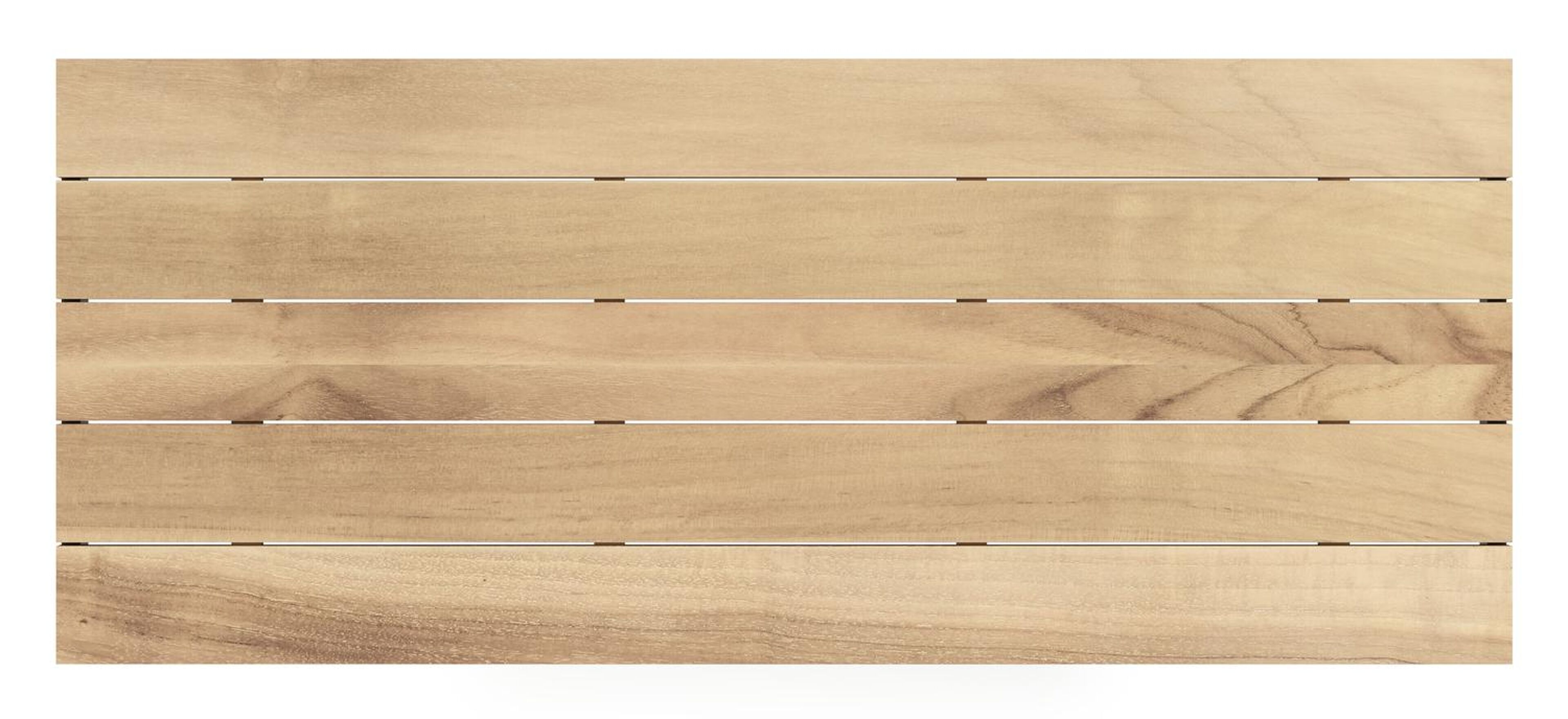Nano tuintafel in zwart aluminium en teak - L 240 x B 100 x H 75 cm