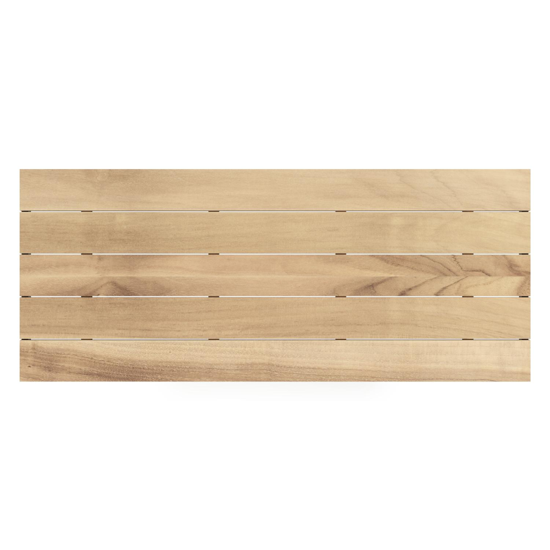 Nano tuintafel in zwart aluminium en teak - L 240 x B 100 x H 75 cm