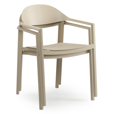 Piemonte tuinstoel in beige aluminium