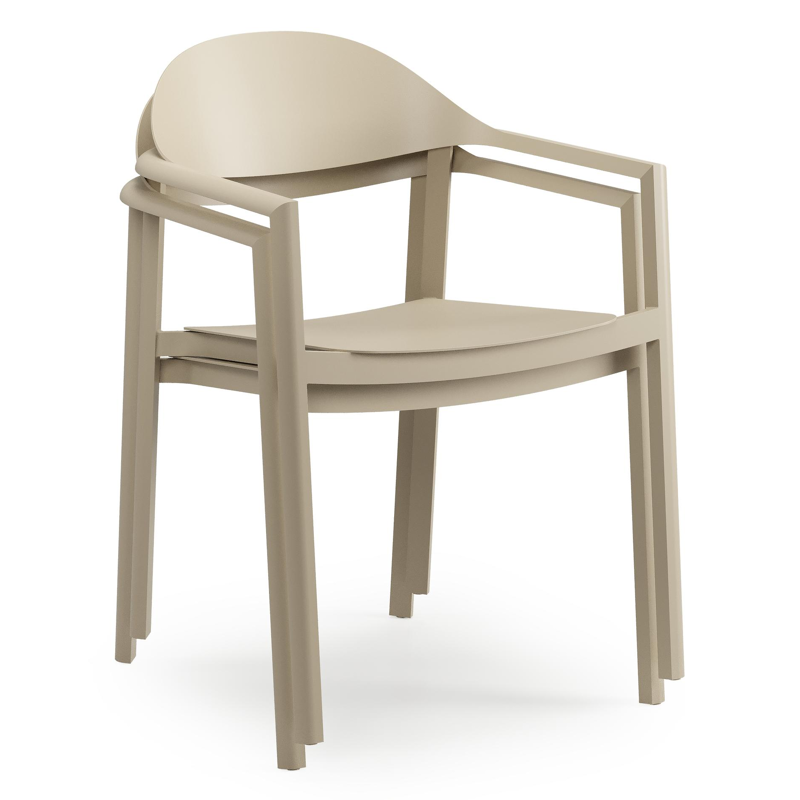 Piemonte tuinstoel in beige aluminium