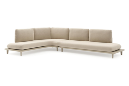 Chaise longue rechts + 3-zit