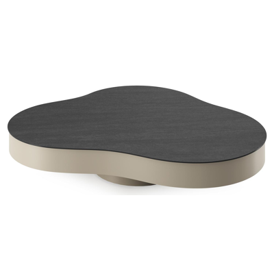 Lomano loungetafel cloud in beige aluminium en aluminium Basalt Black - L 131 x B 108 x H 25 cm