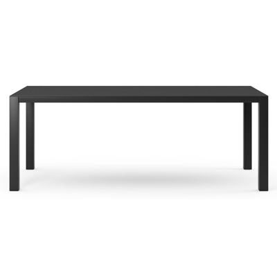 Como tuintafel in zwart aluminium en volkeramiek nero black - L 200 x B 100 x H 75 cm