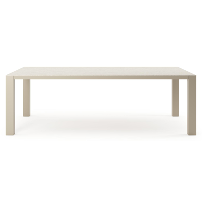 Table de jardin Nano XL rectangulaire en aluminium beige et céramique Shilin Lg. 240 x Lrg. 148 x Haut. 75 cm