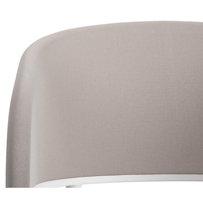 Lacrima tuinstoel in wit aluminium en beige comfort textilene