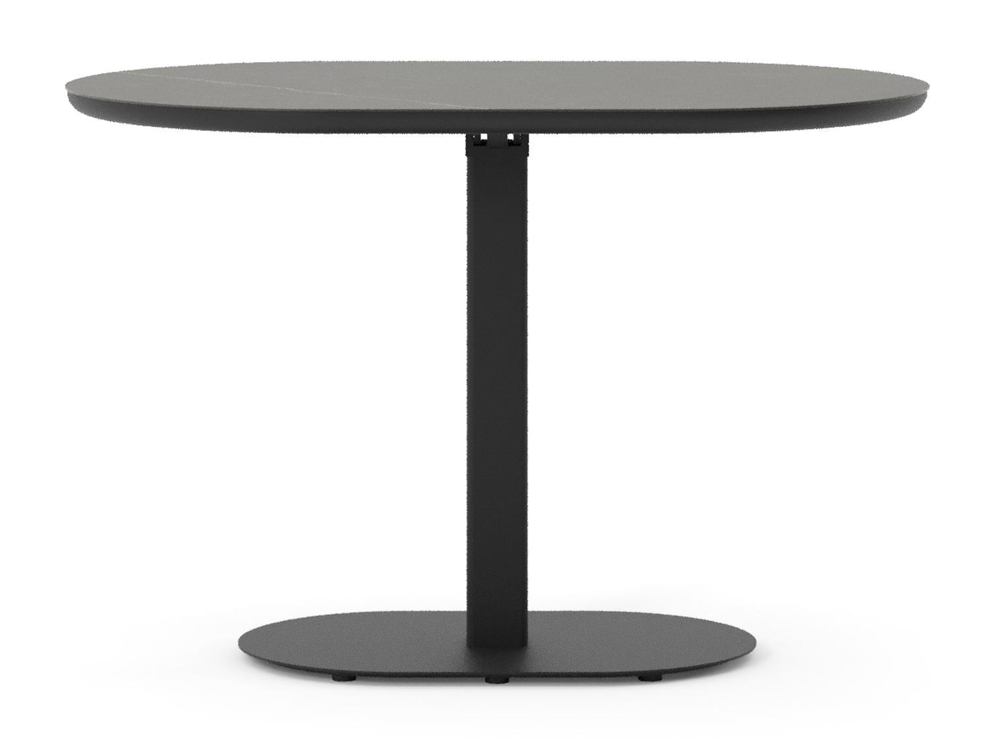 Teramo kantelbare tuintafel bombo in zwart aluminium en volkeramiek Calatorao - L 110 x B 70 x H 74 cm