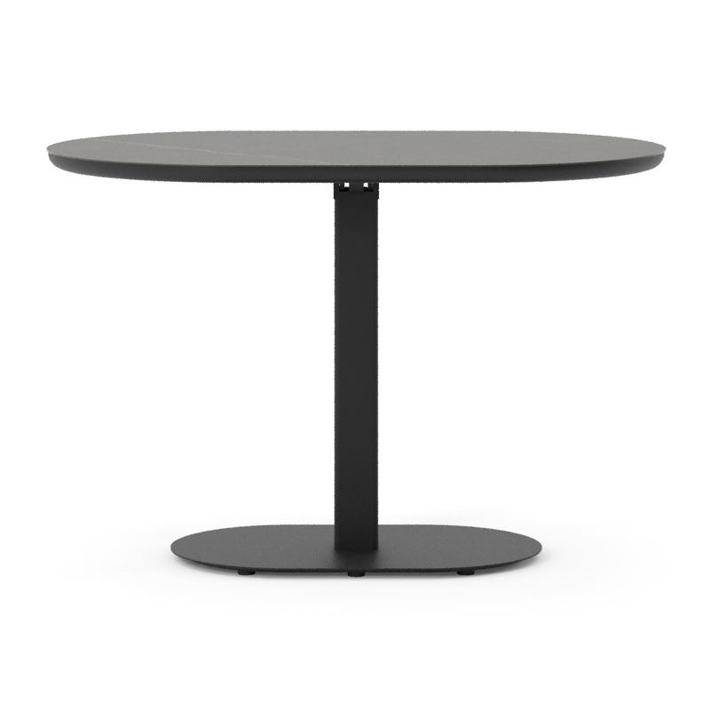 Teramo kantelbare tuintafel bombo in zwart aluminium en volkeramiek Calatorao - L 110 x B 70 x H 74 cm