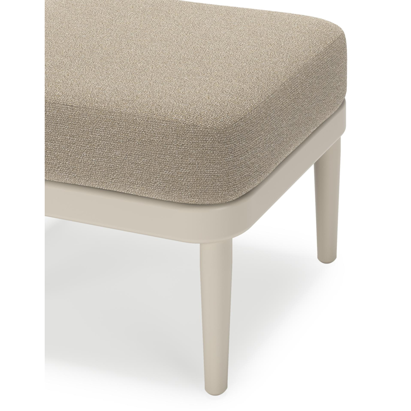 Pouf Orso en aluminium beige et coussins en all weather cosytica Marbella Sand