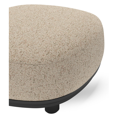 Vadelo poef in zwart aluminium met bora jungle all weather cosytica kussen