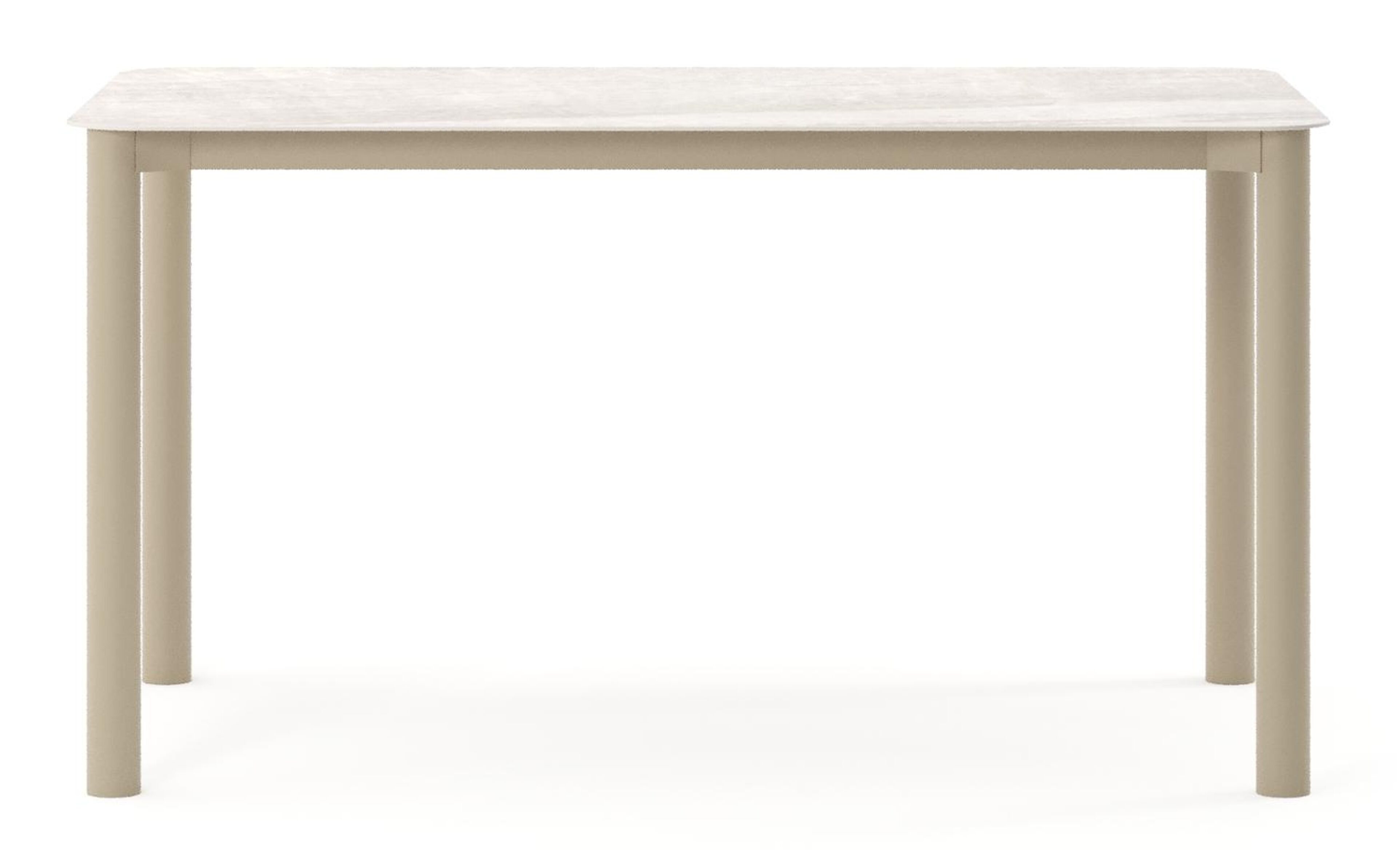 Orso tuintafel rechthoekig afgerond in beige aluminium en volkeramiek Taj Mahal - L 140 x B 80 x H 74.5 cm
