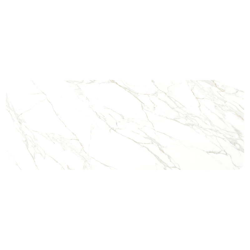 Orso tuintafel rechthoekig afgerond in beige aluminium en volkeramiek Calacatta - L 290 x B 110 x H 74.5 cm