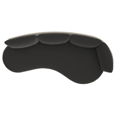 Lomano loungebank in beige aluminium en beige verticaal geweven luxe vlakke rope met natte sooty all weather sunbrella® luxe kussen