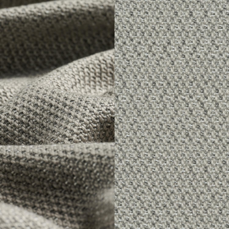 Masso lounge poef in lopi silver all weather sunbrella® luxe - B 60 x D 60 x H 35 cm