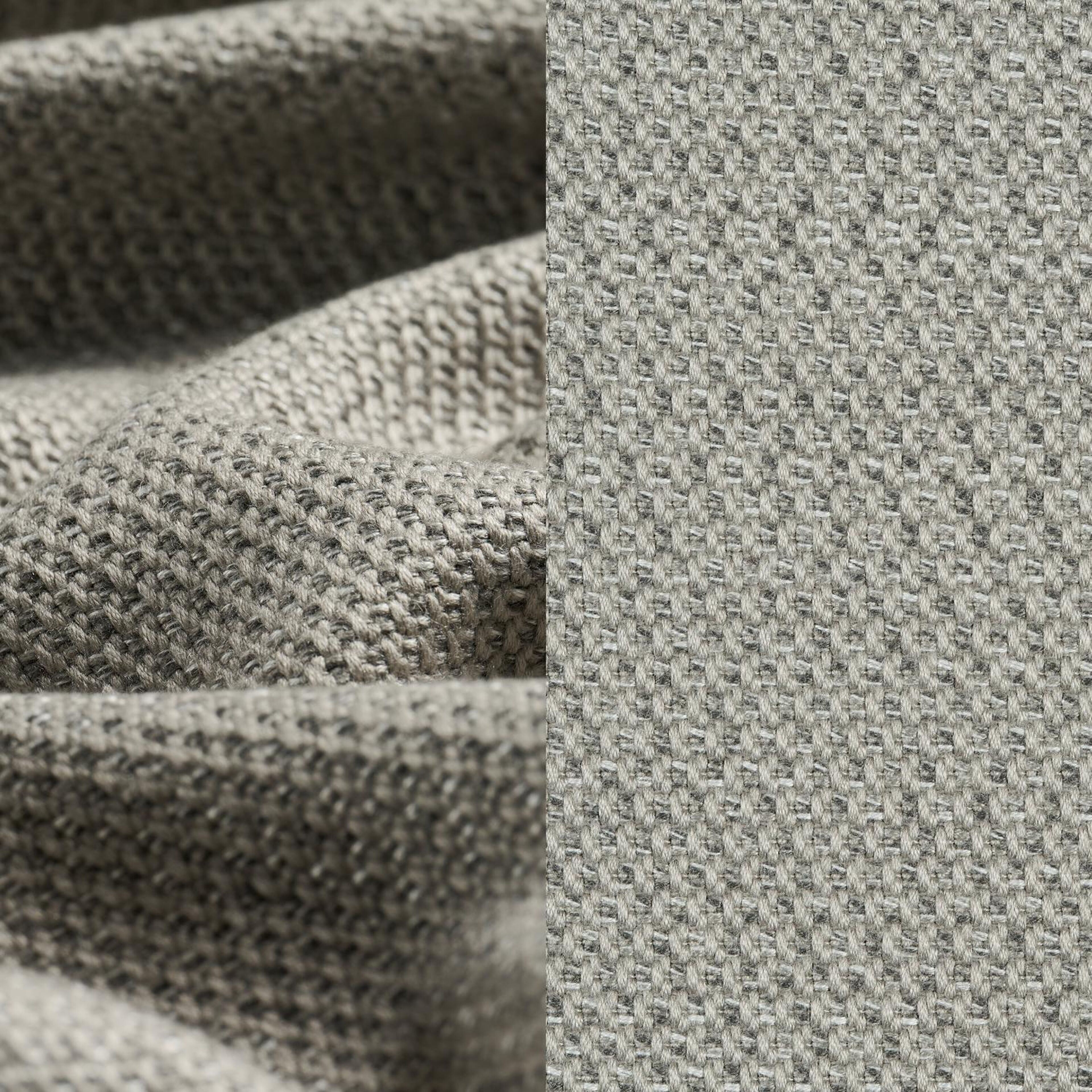 Salon de jardin d'angle Donato en aluminium beige et coussins en all weather sunbrella® luxe lopi silver