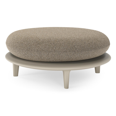 Pouf Bomero en aluminium beige et coussins en all weather cosytica madagascar burch