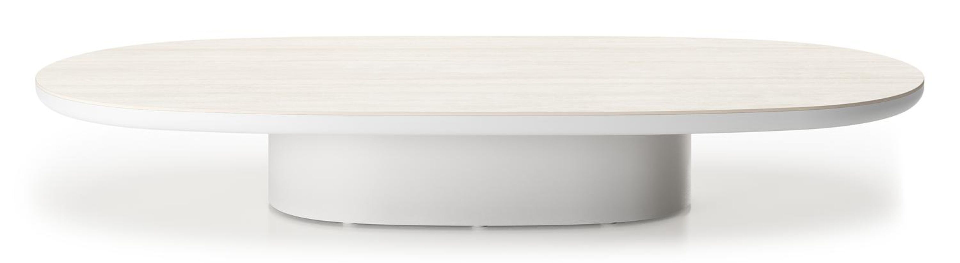 Amico loungetafel bombo in wit aluminium en volkeramiek Travertino Bianco - L 171 x B 89 x H 24 cm