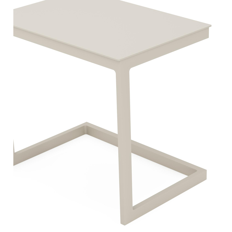 Servio XL bijzettafel in beige aluminium - L 65 x B 45 x H 60 cm