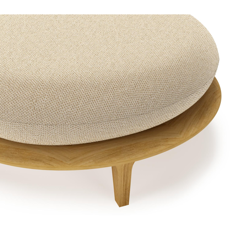 Bomero poef in teak met althea camel all weather cosytica kussen