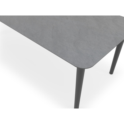 Orso tuintafel in zwart aluminium en volkeramiek basalt black - L 240 x B 100 x H 75,5 cm