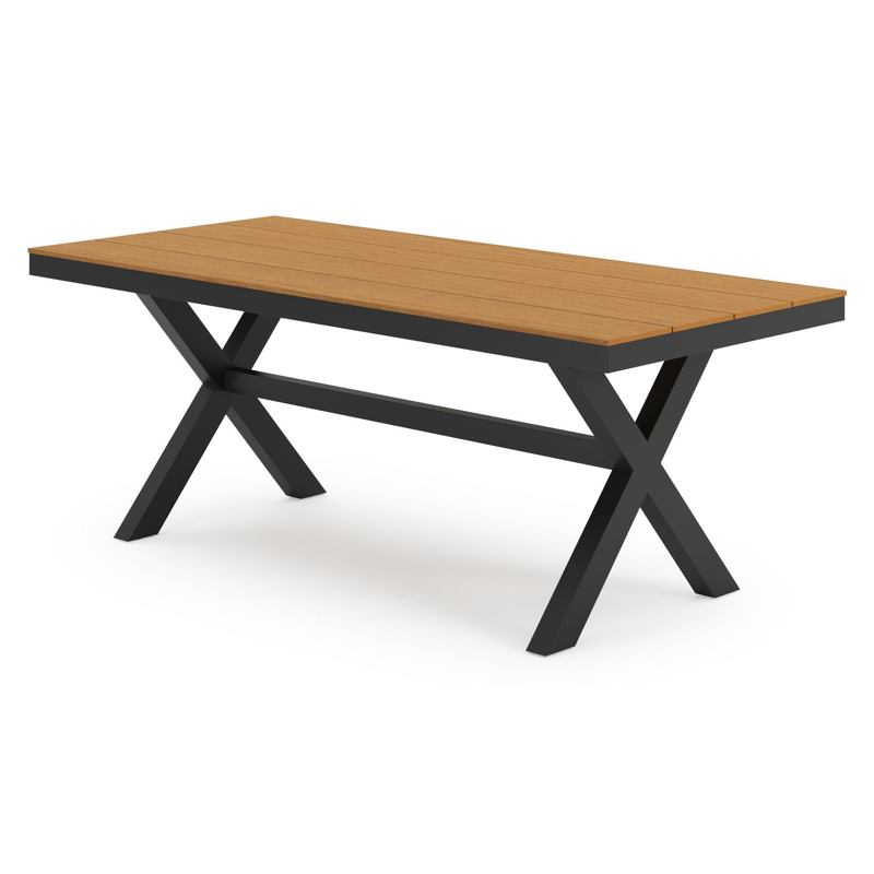 Bahia tuintafel in zwart aluminium en polywood - L 200 x B 89 x H 75 cm