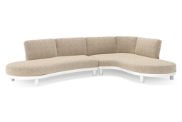 Chaise longue links + 2-zit organisch