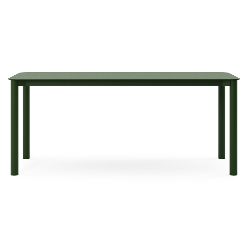 Orso tuintafel rechthoekig afgerond in groen aluminium - L 200 x B 80 x H 74.5 cm