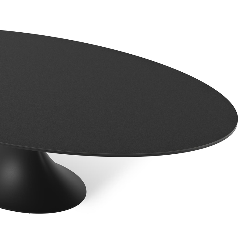 Fano tuintafel in zwart aluminium en volkeramiek nero black - L 290 x B 148 x H 75 cm